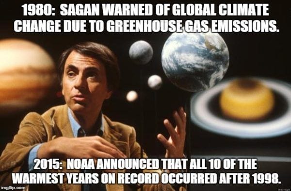 Carl Sagan y el cambio climático