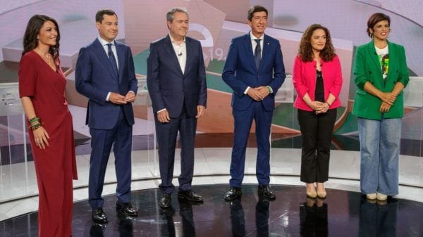 Participantes del debate electoral andaluz